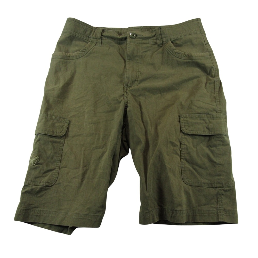 Boy Scouts of America Boys Cargo Shorts 18 x 10 Olive Green Stretch Cotton Nylon